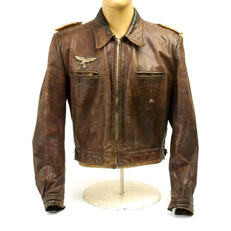 luftwaffe leather jacket replica|ww2 fighter pilot leather jacket.